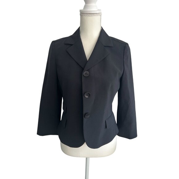 HALOGEN Black Office Three Button Blazer Size Medium - Picture 3 of 6